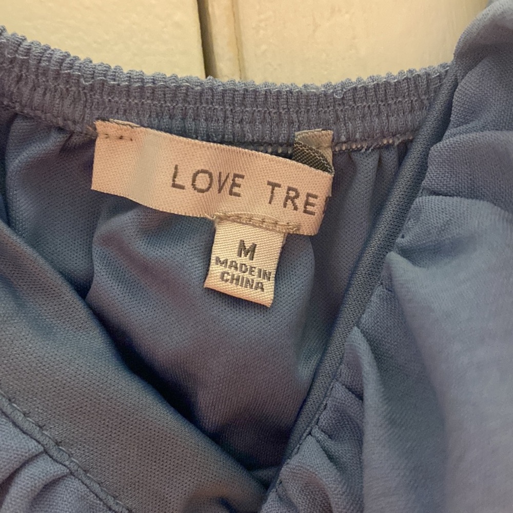 Mini Blue Rushed Dress. - Picture 6 of 9